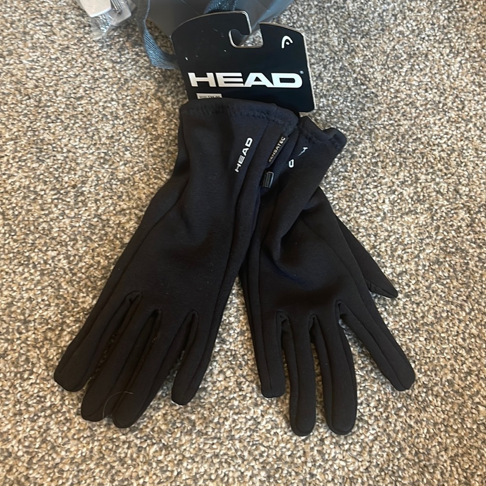 HEAD Black Gloves New Medium